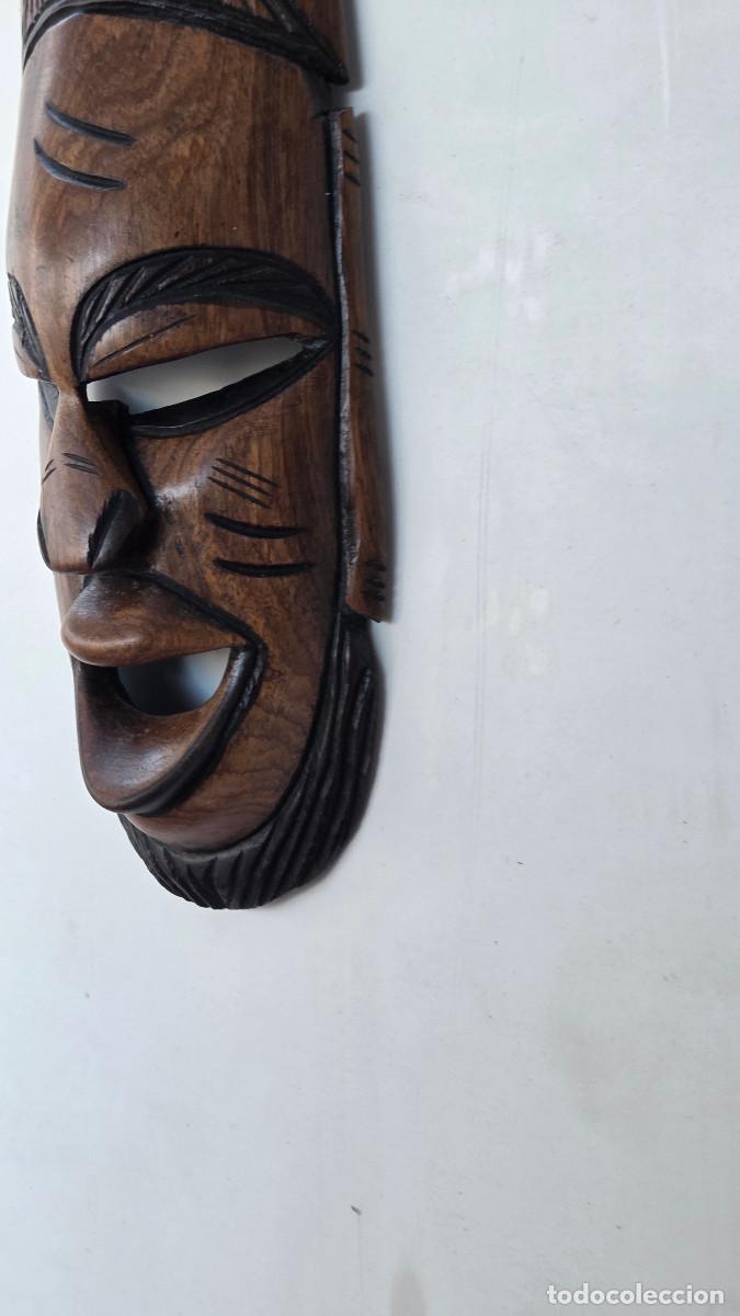 Vintage: mascara africana de madera - Foto 3