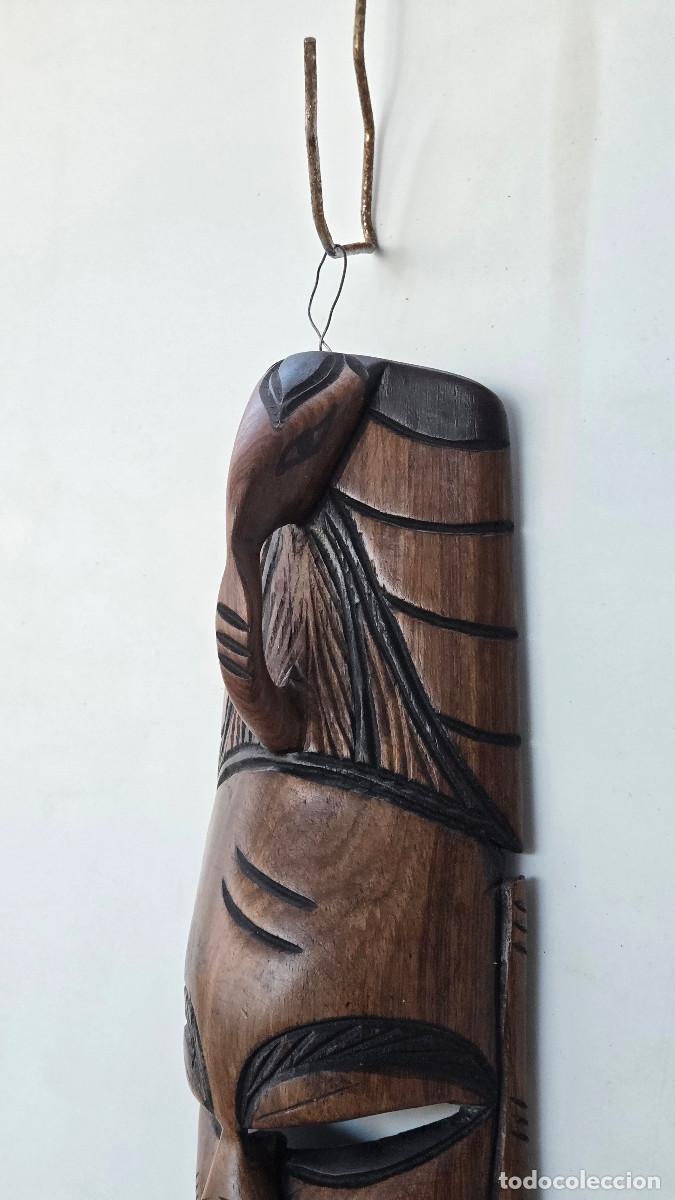Vintage: mascara africana de madera - Foto 4
