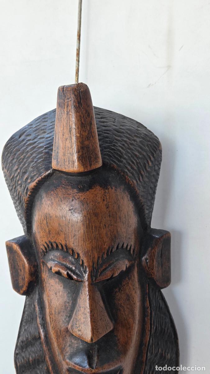 Vintage: mascara africana de madera - Foto 2