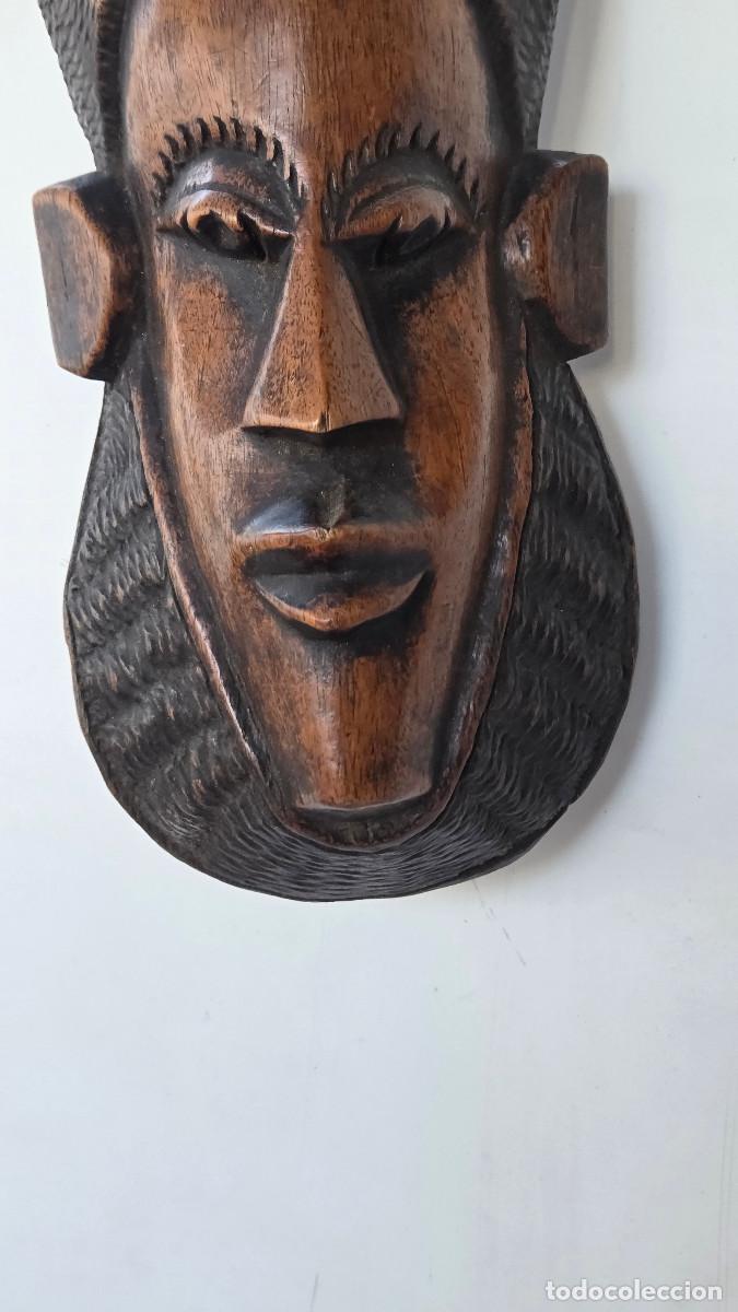 Vintage: mascara africana de madera - Foto 4