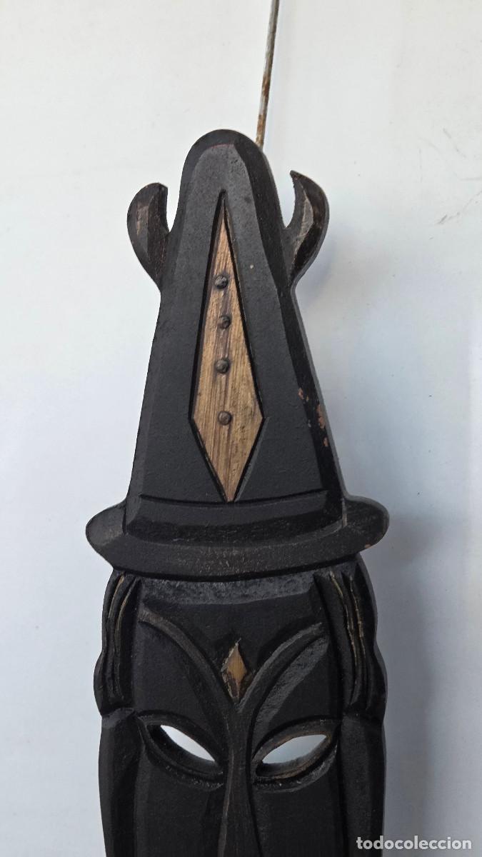 Vintage: mascara africana de madera - Foto 2