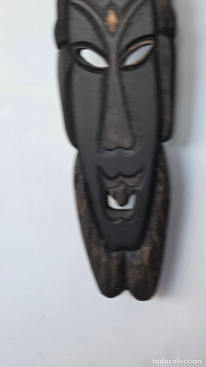 Vintage: mascara africana de madera - Foto 4