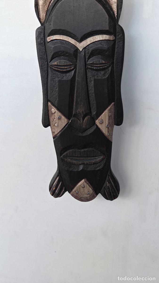 Vintage: mascara africana de madera - Foto 3