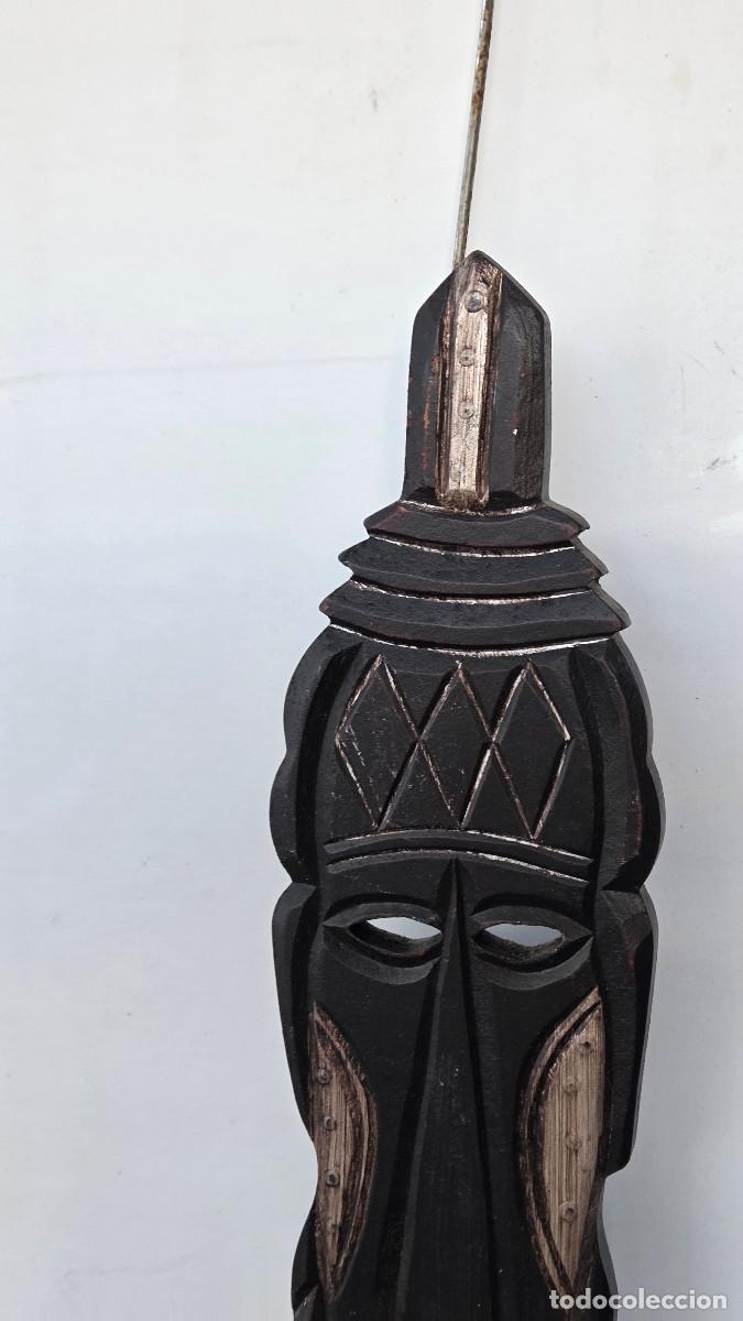 Vintage: mascara africana de madera - Foto 2