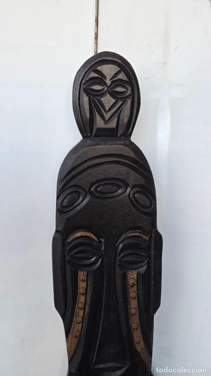 Vintage: mascara africana de madera - Foto 2