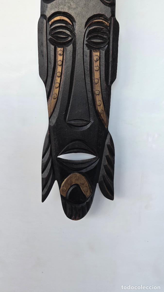 Vintage: mascara africana de madera - Foto 3