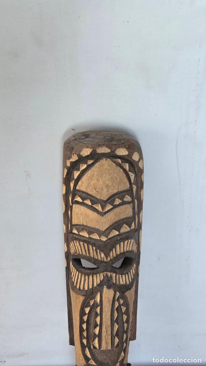 Vintage: mascara africana de madera - Foto 2
