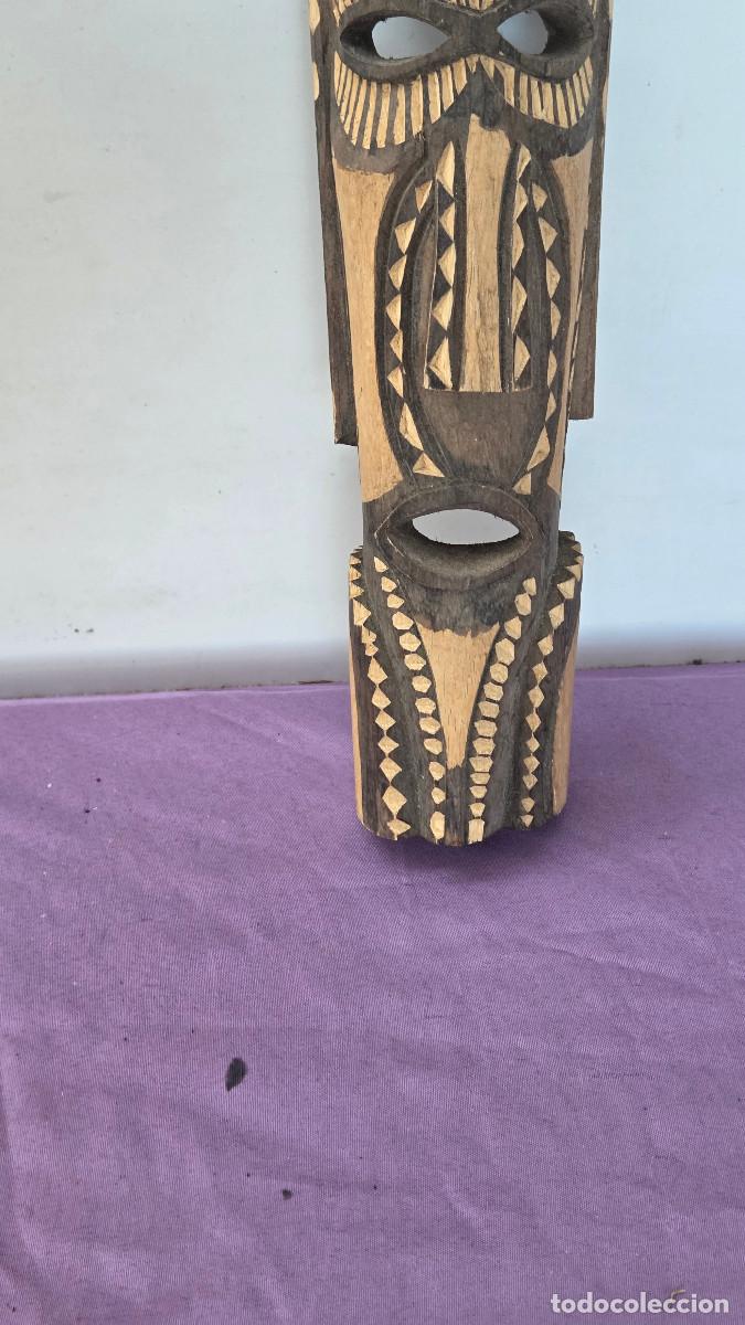 Vintage: mascara africana de madera - Foto 3