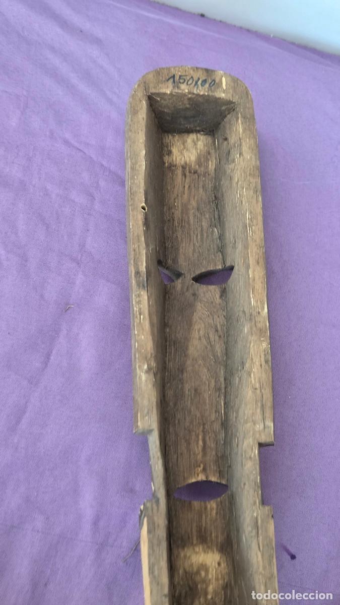 Vintage: mascara africana de madera - Foto 4