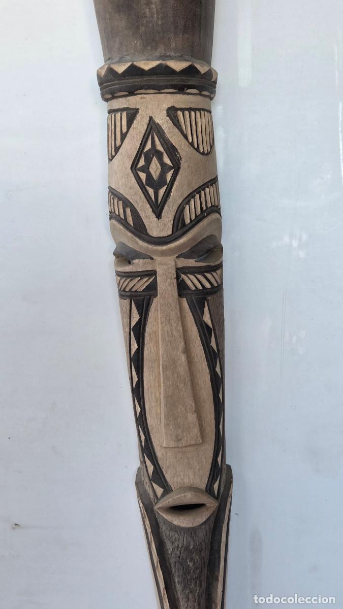 Vintage: mascara africana de madera - Foto 2