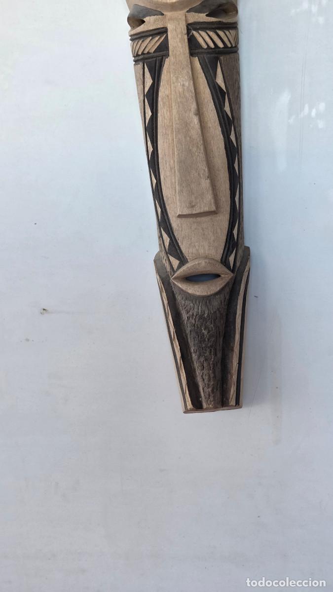Vintage: mascara africana de madera - Foto 4