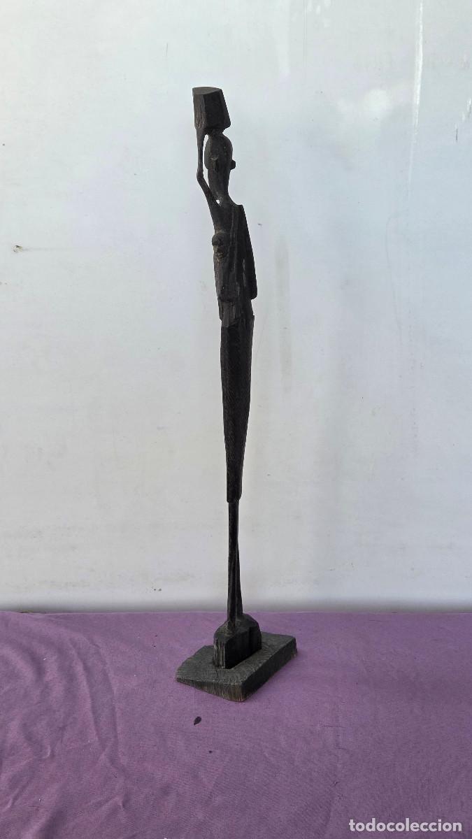 Vintage: figura africana de madera - Foto 5