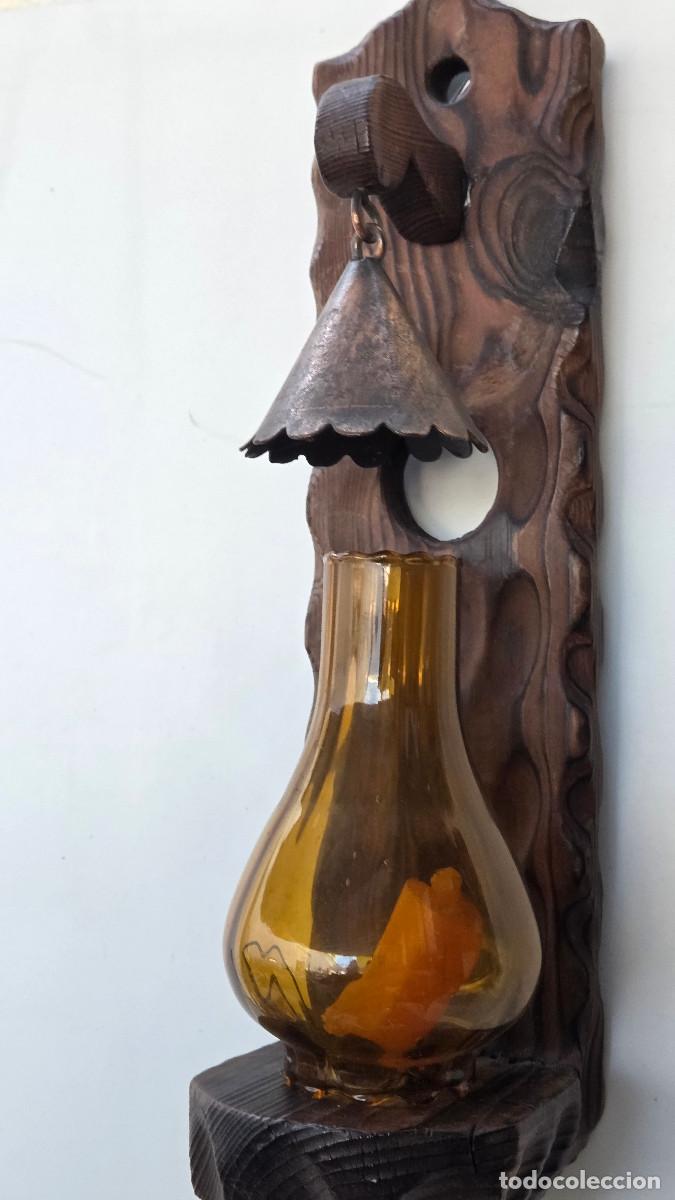 Vintage: parejas de apliques de pared madera rustica - Foto 5