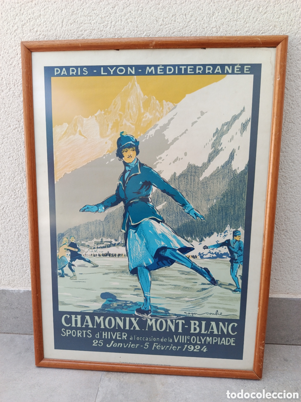 Vintage: LITOGRAF&Iacute;A CHAMONIX MONT-BLANC &ndash; VIII OLIMPIADA 1924 &ndash; PLM &ndash; &Eacute;DITIONS CLOUET 1991