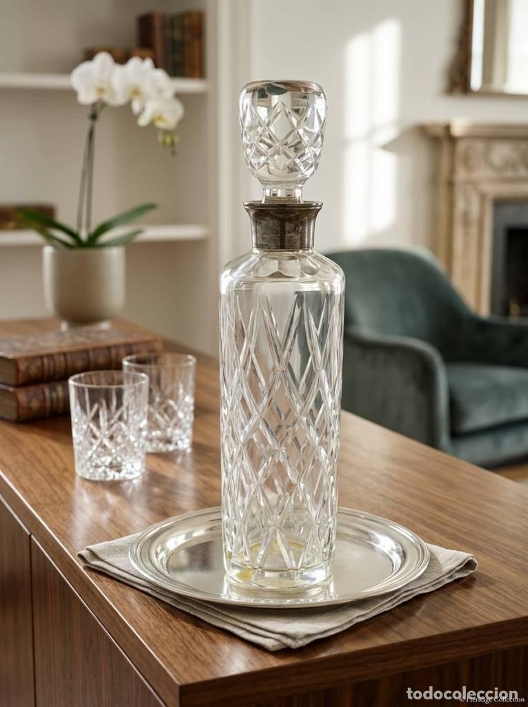 Vintage: LICORERA BOHEMIA PLATA 925