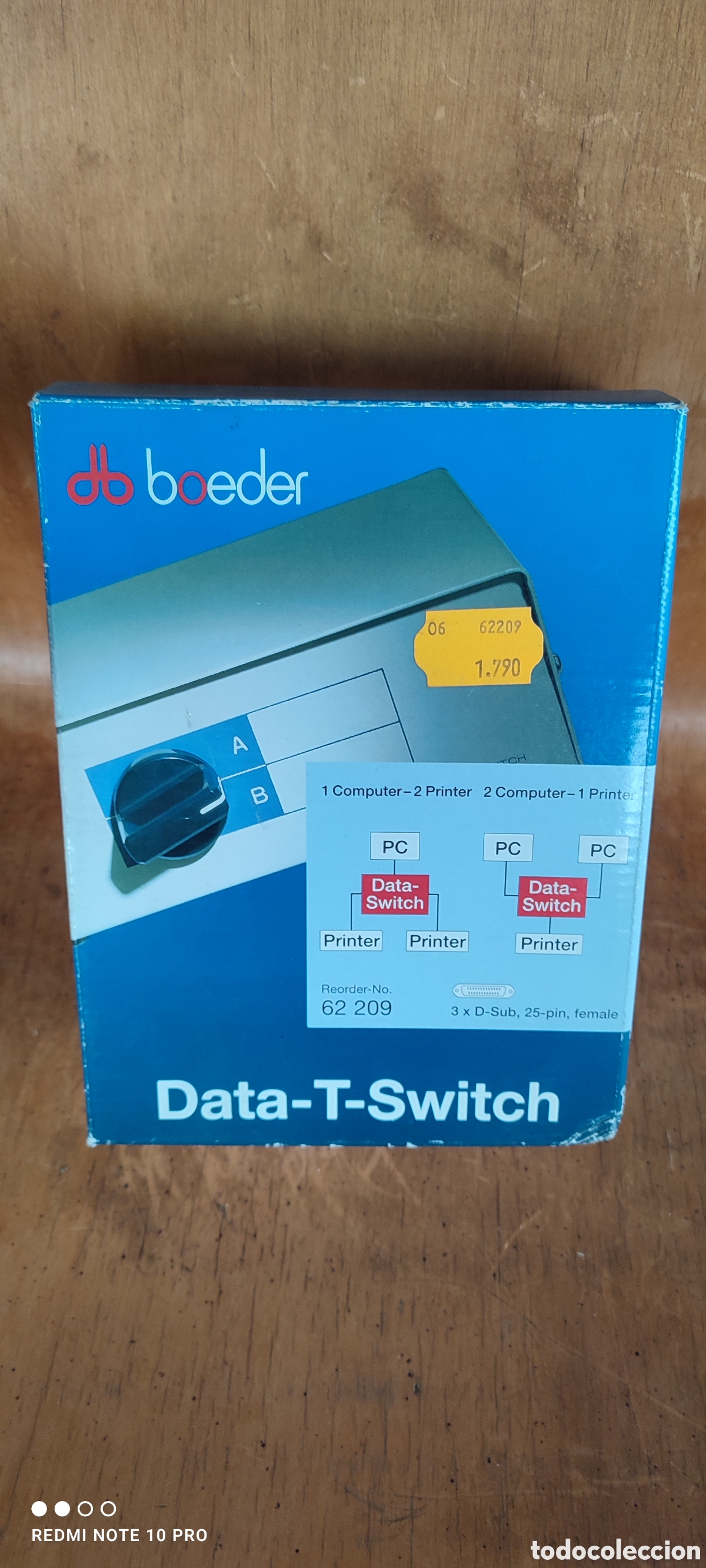 Vintage: Boeder Data T Switch, adaptador nuevo sin estrenar de los a&ntilde;os 80 90, ordenadores impresoras.