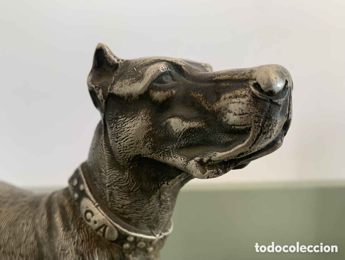 Vintage: Perro Alano de alpaca maciza 1,8 kilos