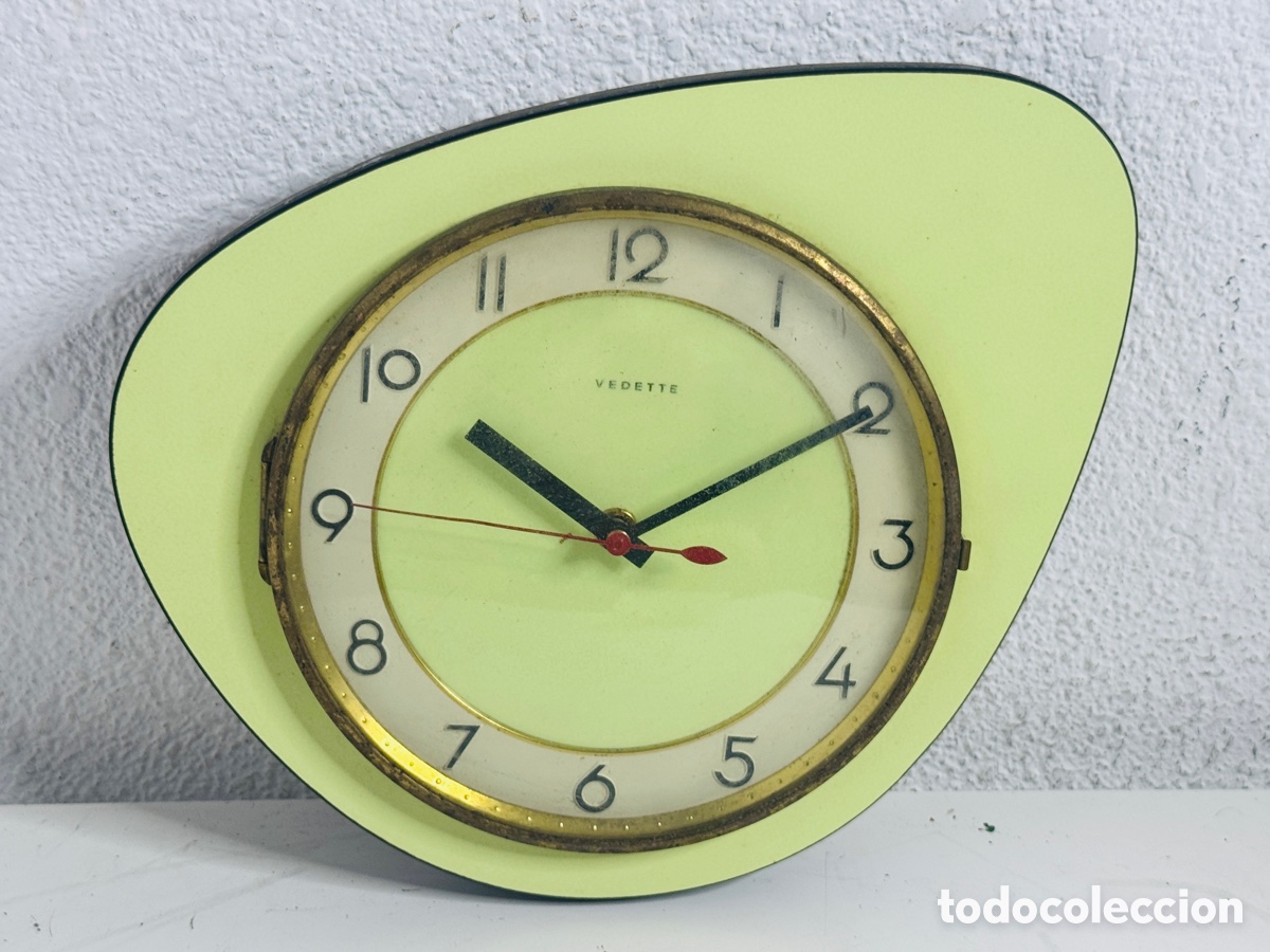 Vintage: Vedette Kitchen Wall Clock 1970s No Funciona - Foto 3