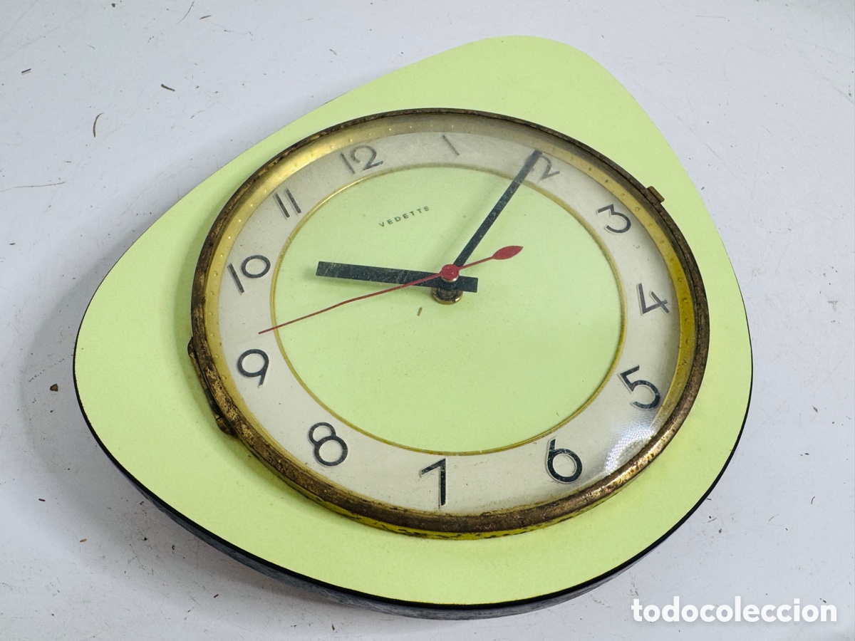 Vintage: Vedette Kitchen Wall Clock 1970s No Funciona - Foto 4
