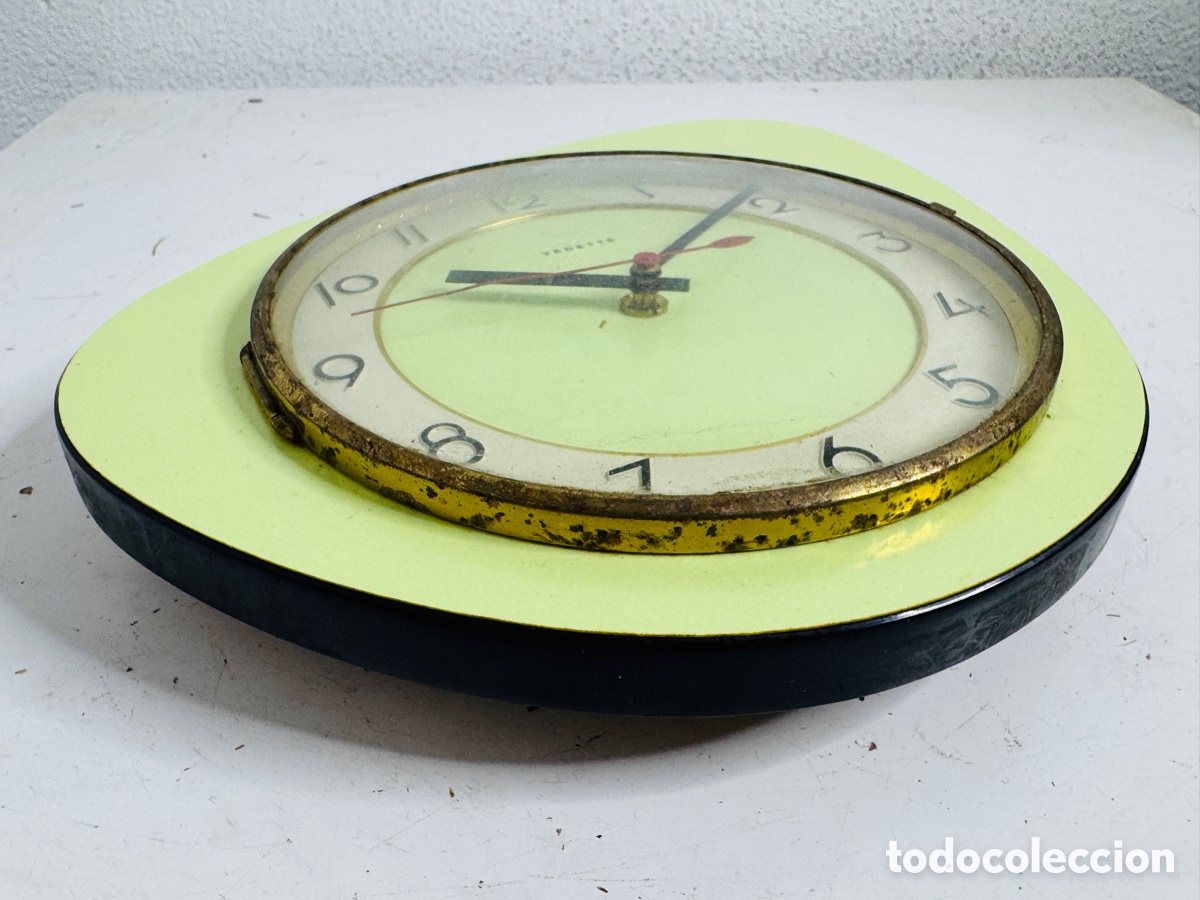 Vintage: Vedette Kitchen Wall Clock 1970s No Funciona - Foto 5