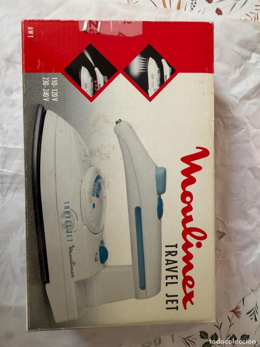 Vintage: Plancha de viaje Moulinex Travel Jet AW1 vintage 800W &ndash; Caja, bolsa y documentaci&oacute;n