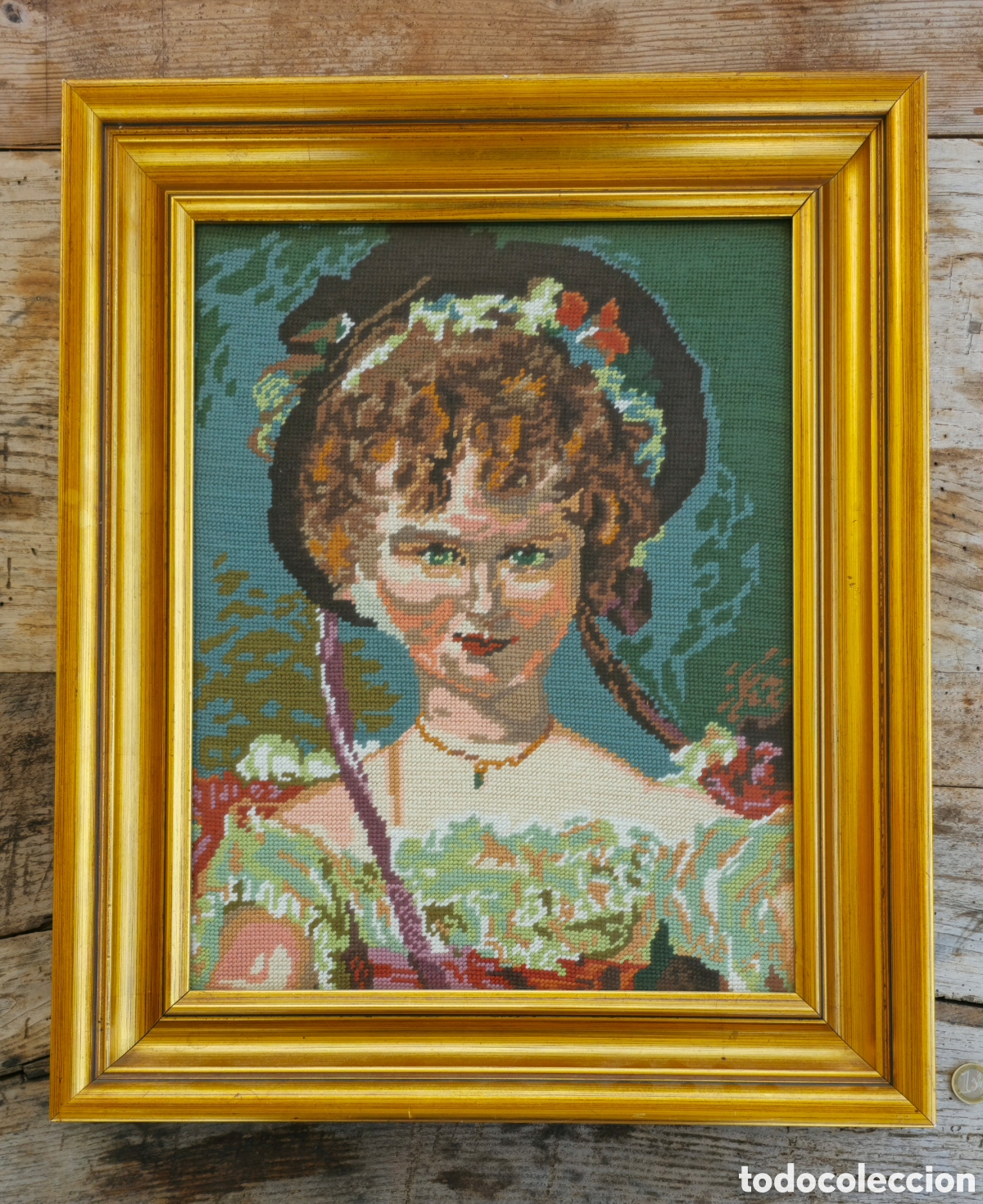 Vintage: Petit Point Tapiz Vintage