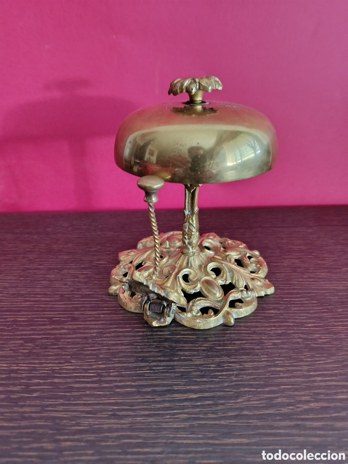 Vintage: Antiguo timbre de sobremesa bronce - Foto 3