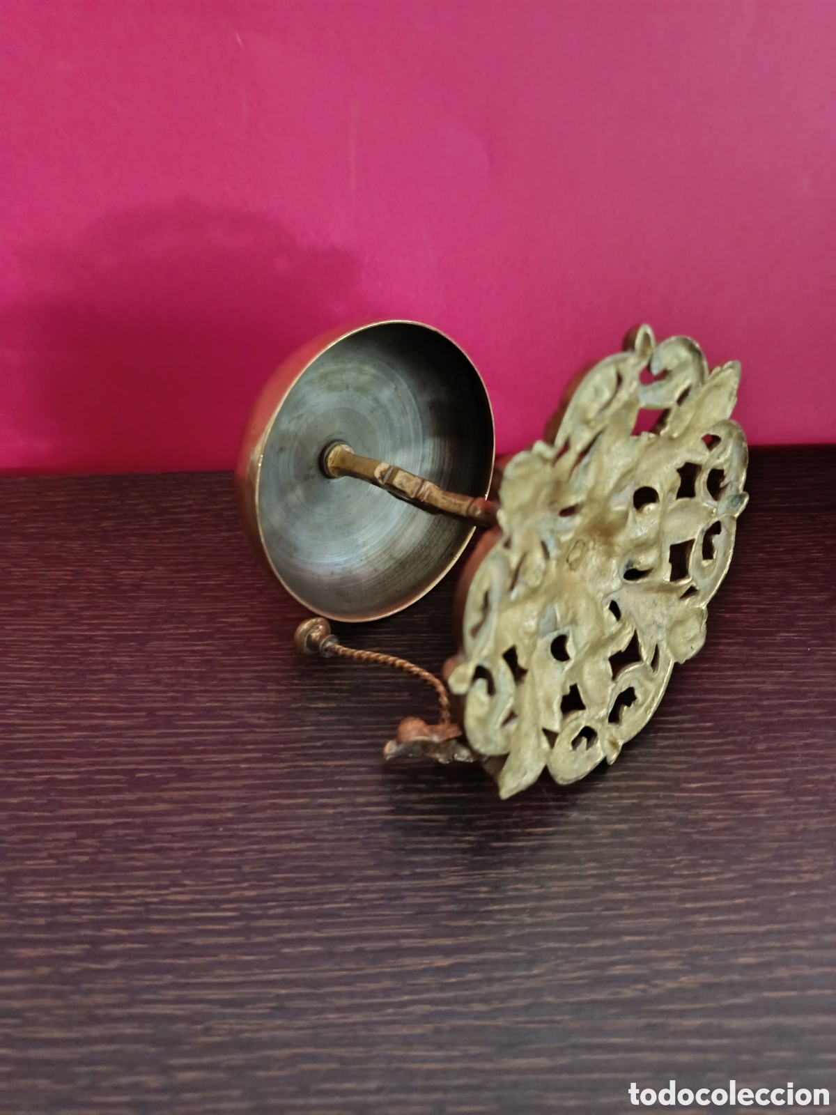 Vintage: Antiguo timbre de sobremesa bronce - Foto 5