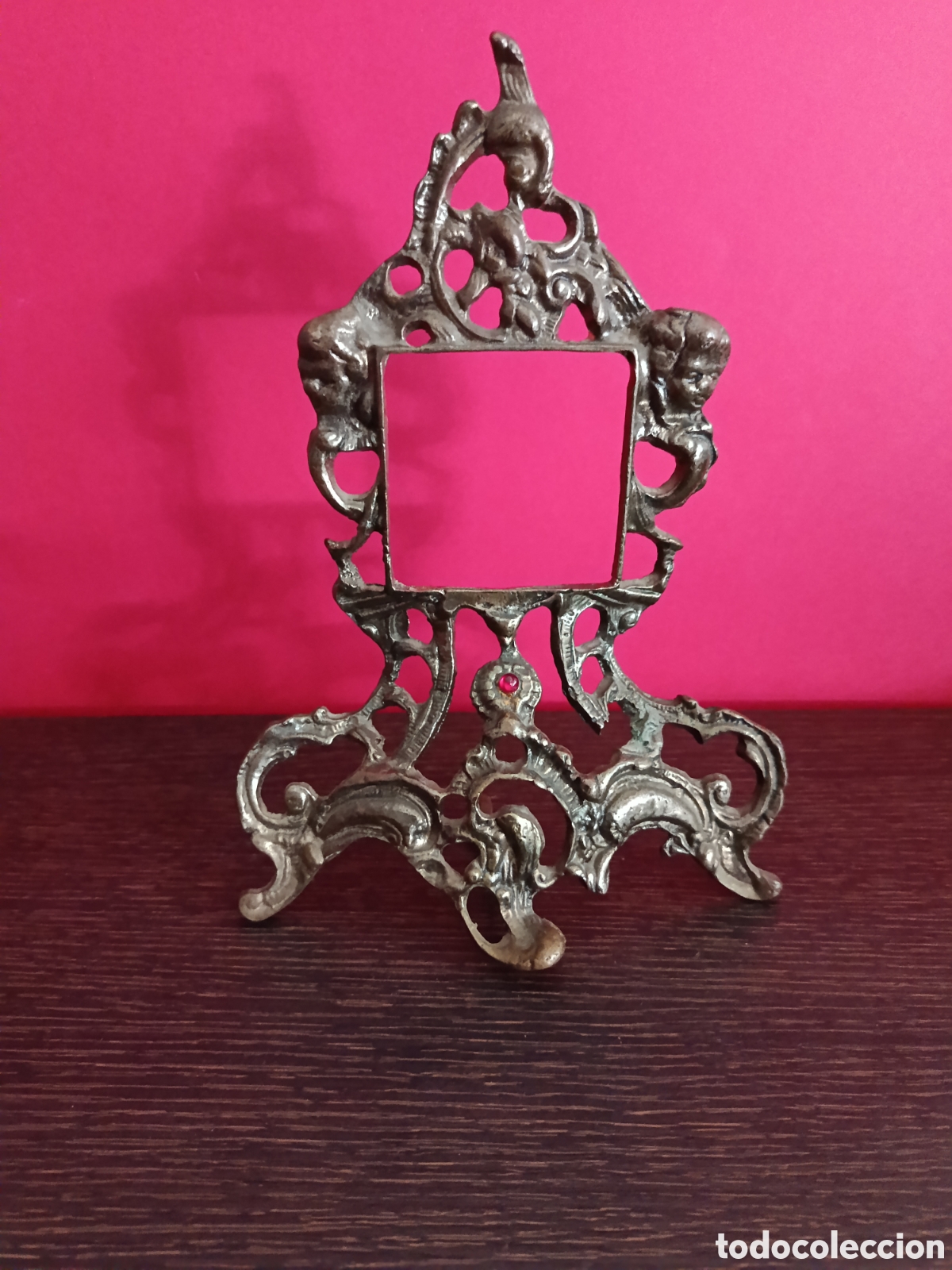 Vintage: Marco de fotos antiguo bronce