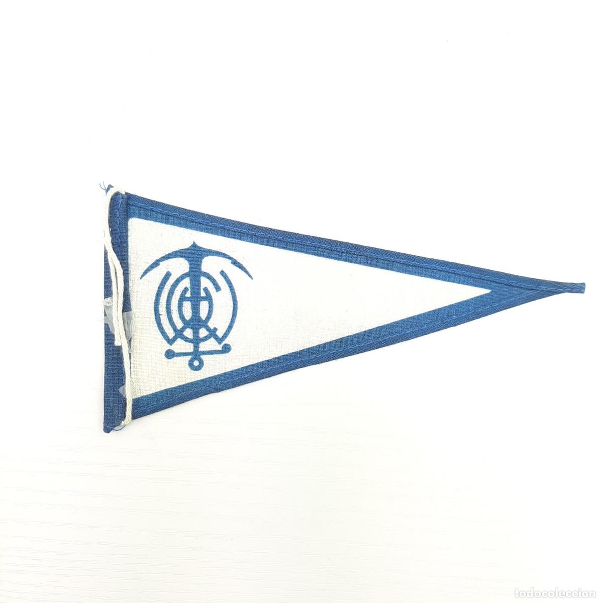 Vintage: Bandiera Gagliardetto nautico vintage&nbsp;&ndash; Circolo nautico / canottieri &ndash; emblema con ancora