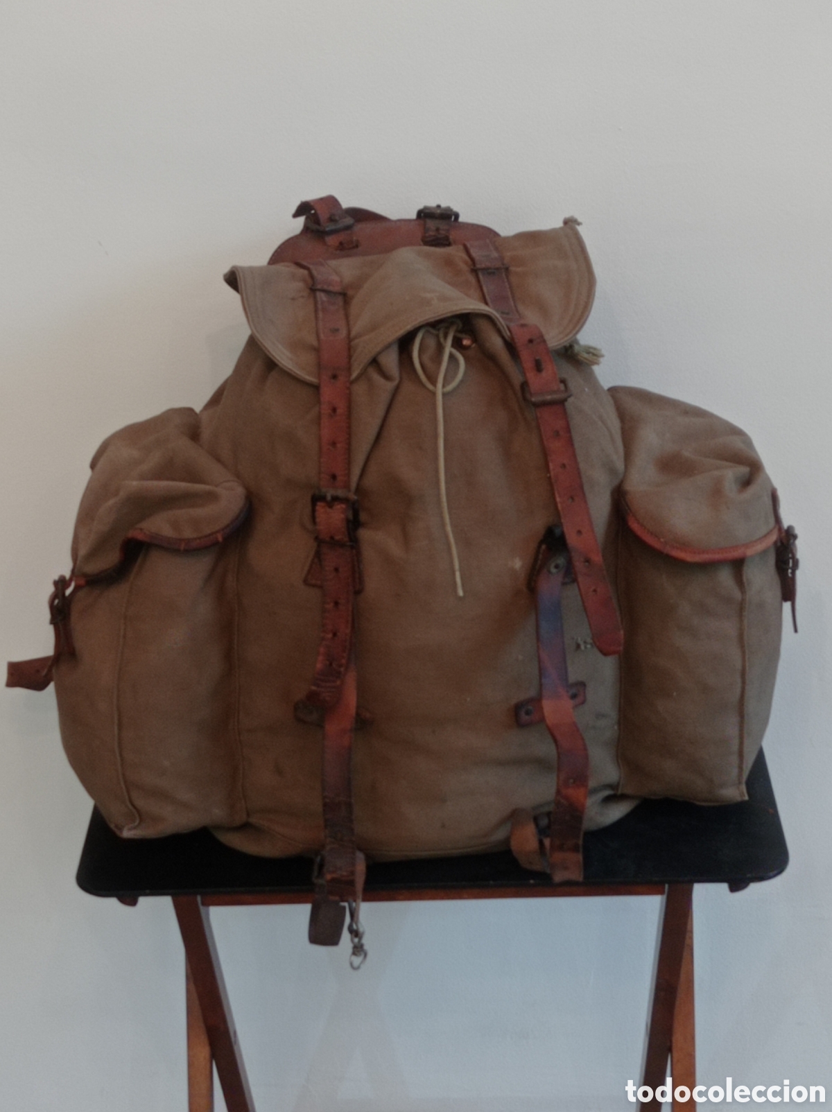 Vintage: MOCHILA EJERCITO FRANC&Eacute;S LAFUMA BERGAM 1940. LIMOGES