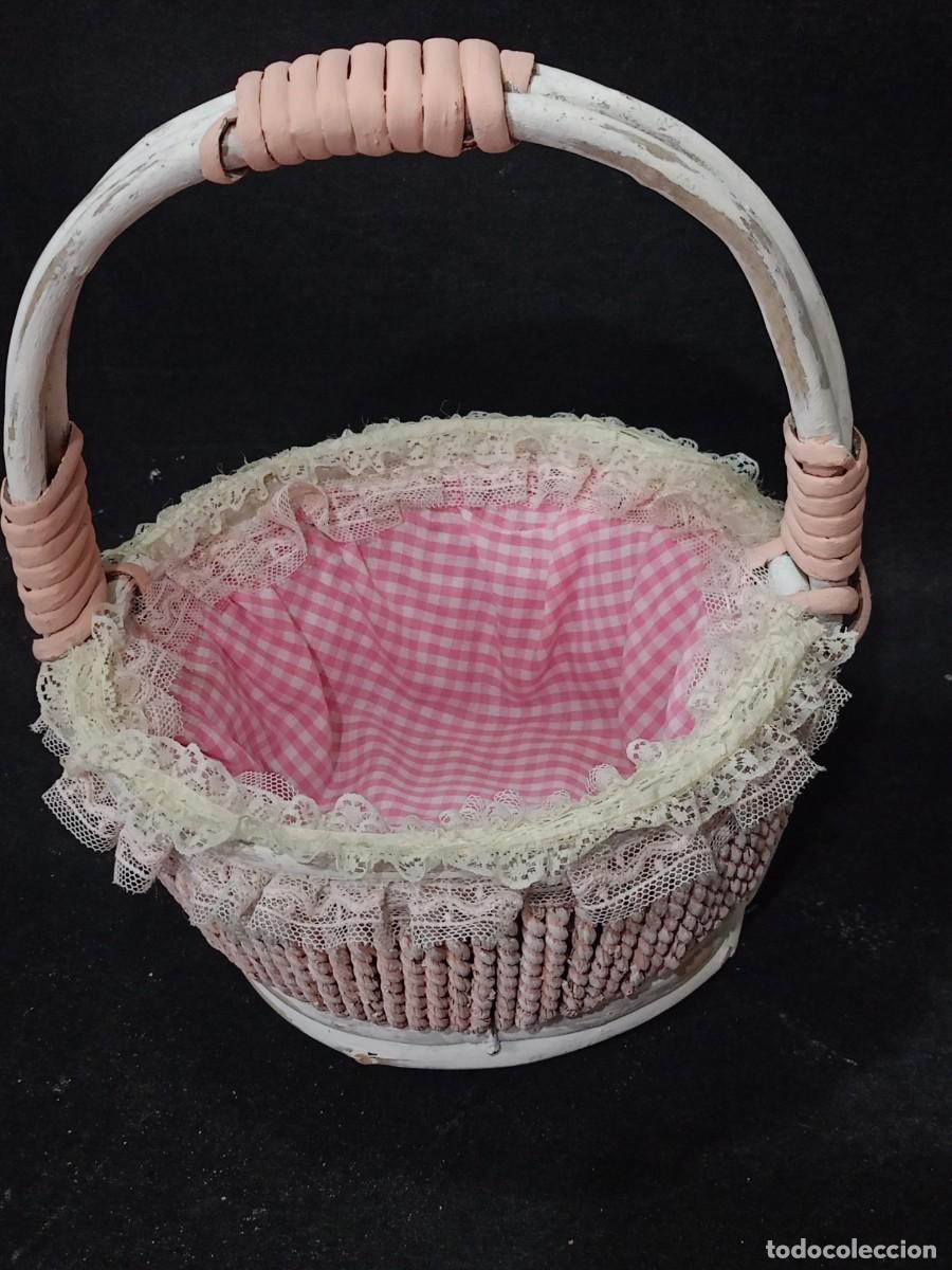 Vintage: conjunto de cestas vintage de mimbre - Foto 3