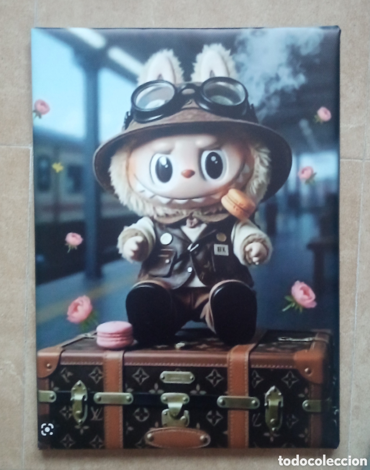 Vintage: Cuadro LABUBU viajero