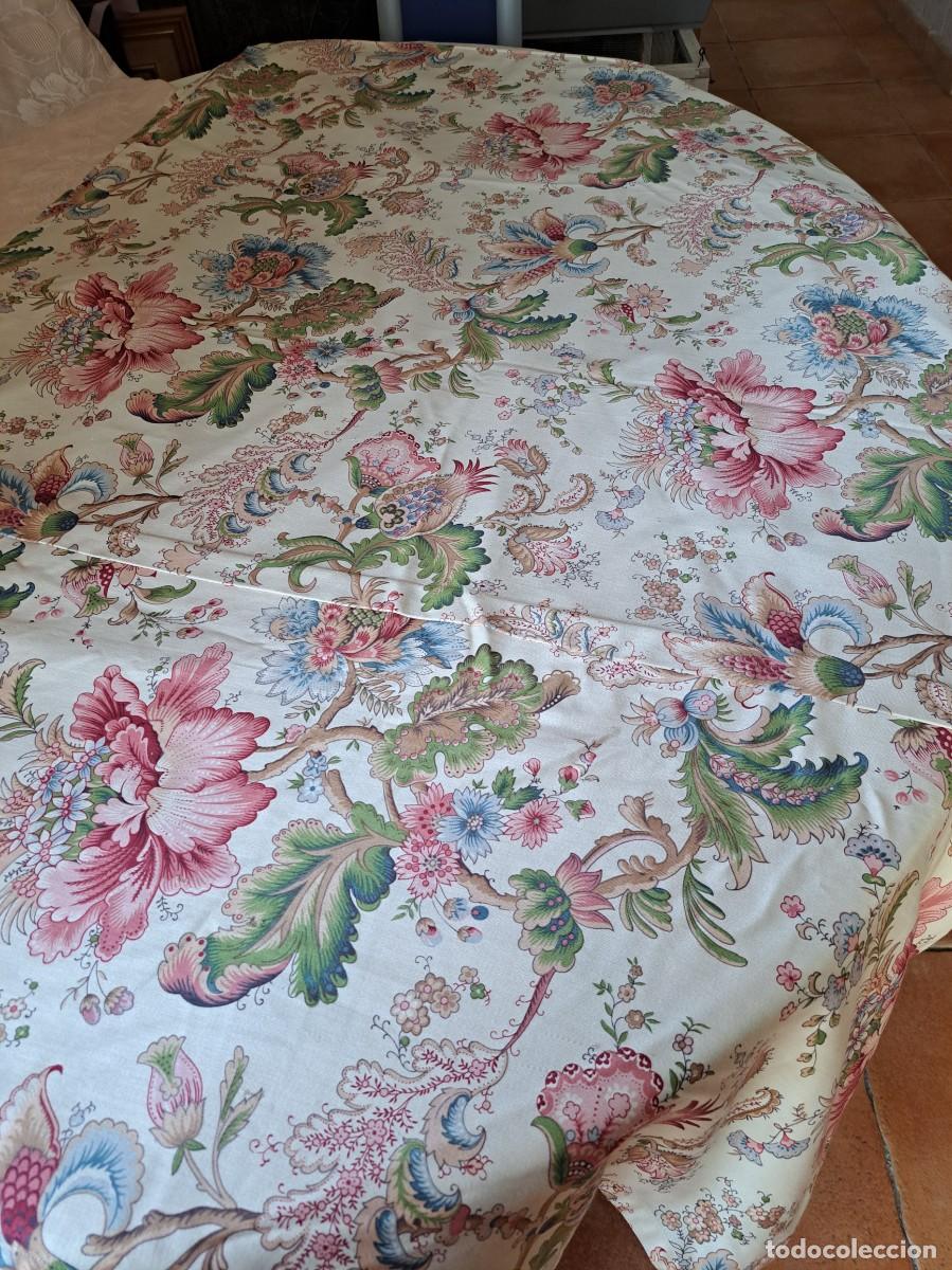 Vintage: Colcha de tejido dise&ntilde;o tradicional de indiana, algod&oacute;n y lino.