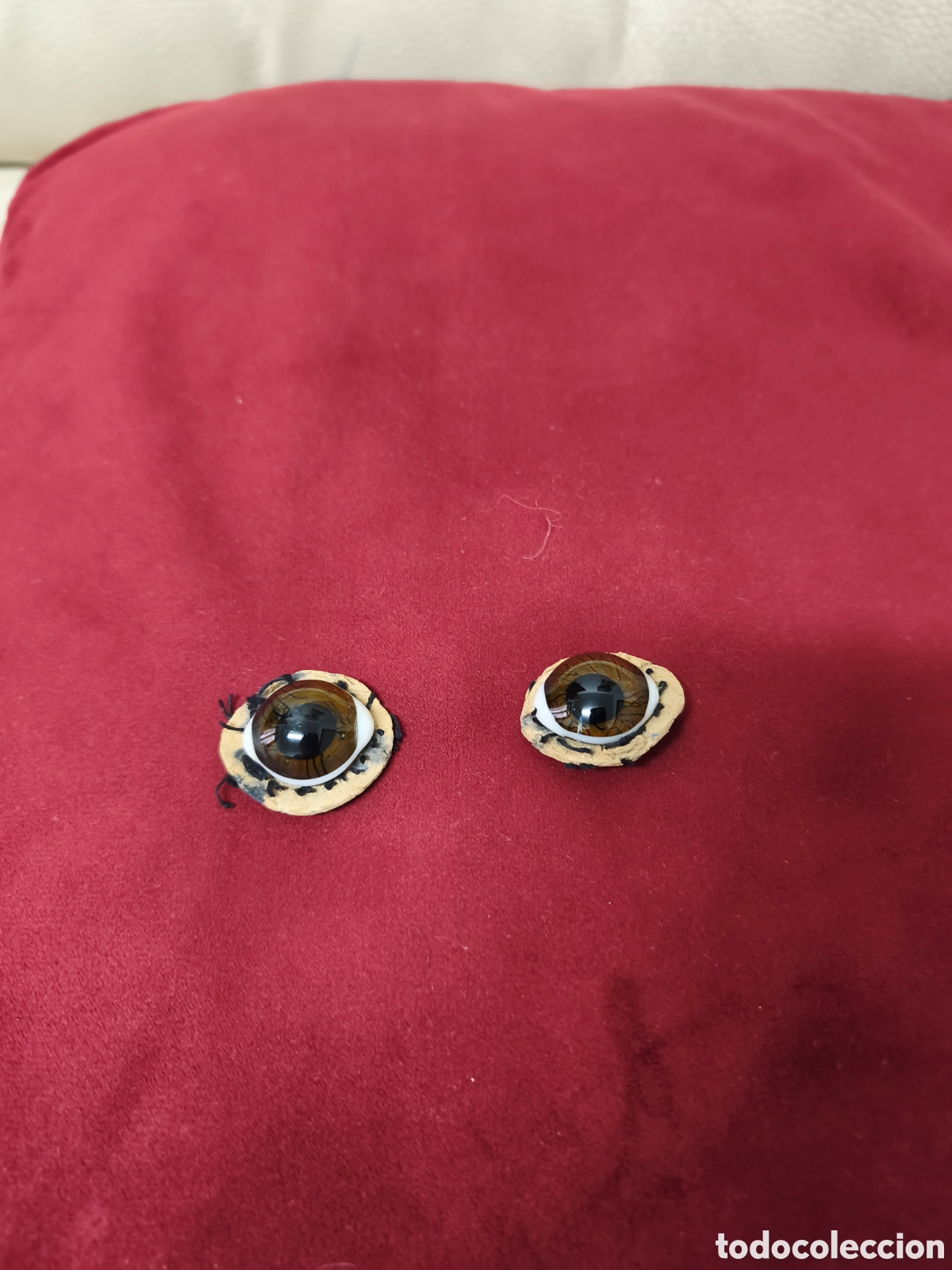 Vintage: Muy antiguos ojos de cristal para piel de zorro.