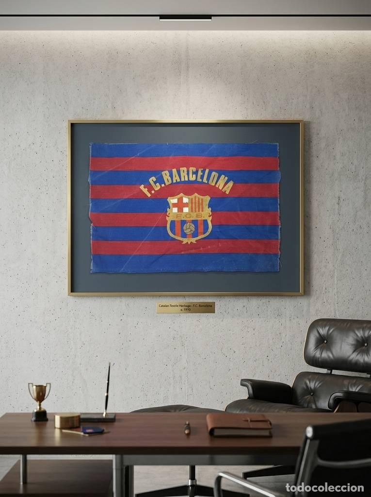 Vintage: BANDERA FC BARCELONA A&Ntilde;OS 70