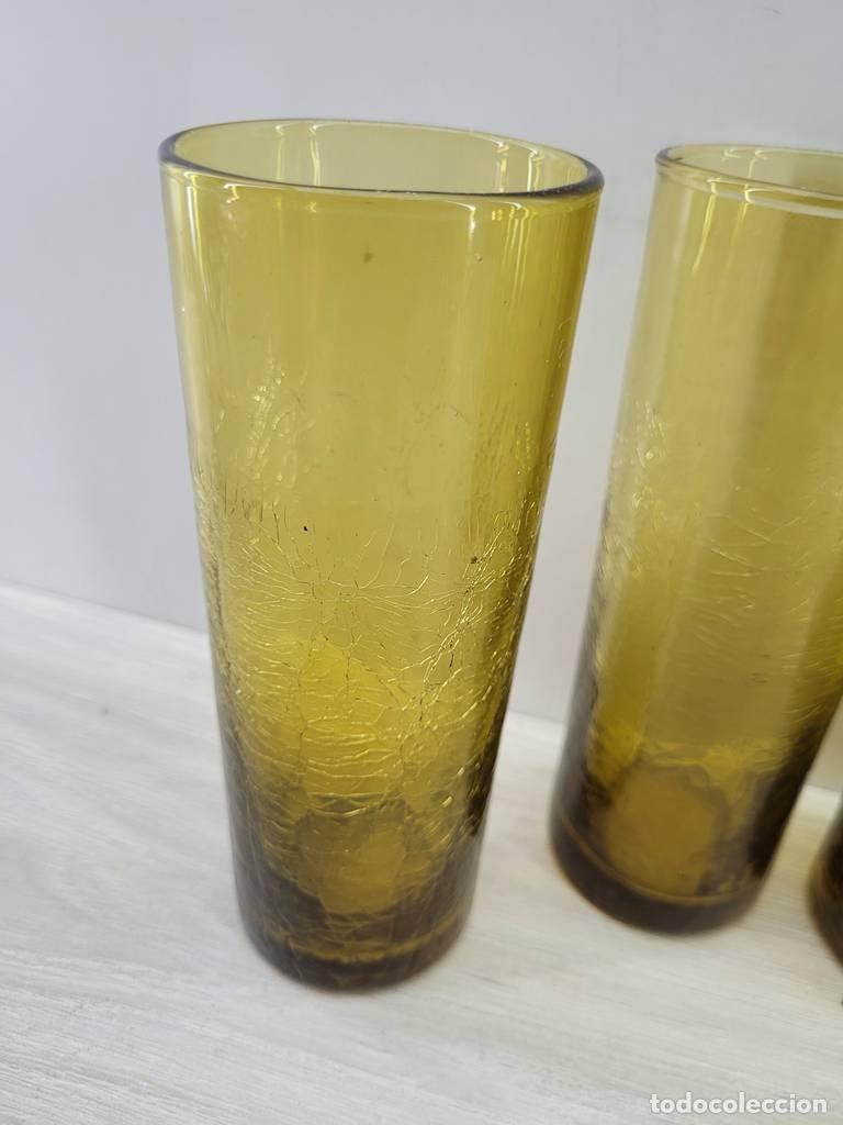 Vintage: VASOS DE CRISTAL DE &Aacute;MBAR - Foto 4