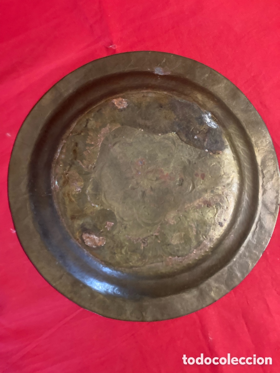 Vintage: PLATO DE LATON MARROQU&Iacute; MAROC - Foto 6