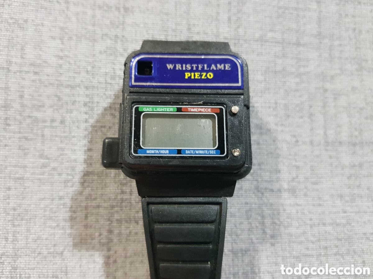 Vintage: MECHERO - RELOJ DIGITAL DE PULSERA WRISTFLAME PIEZO