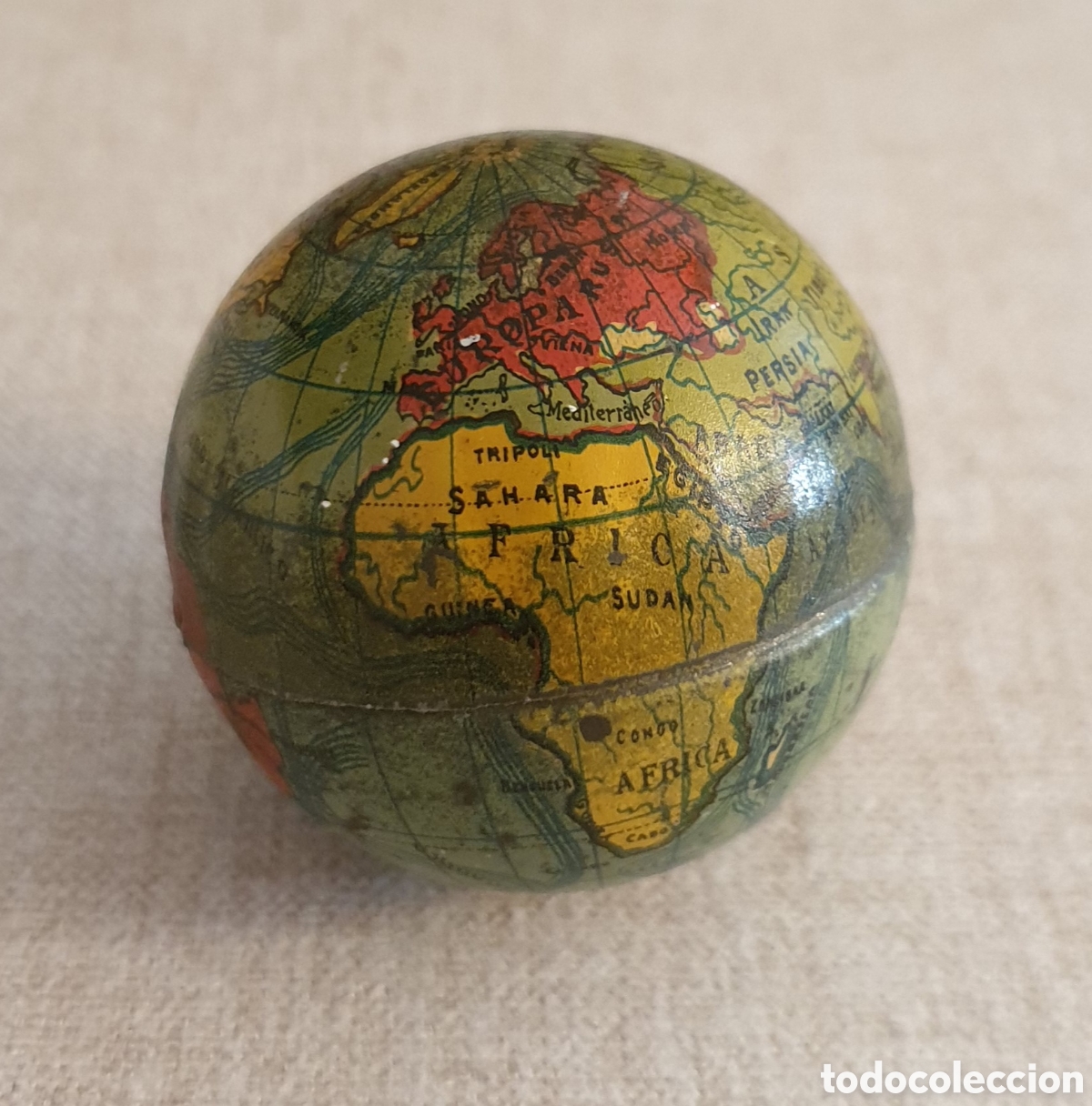 Vintage: GLOBO TERR&Aacute;QUEO (JUGUETE HOJALATA LITOGRAFIADA)