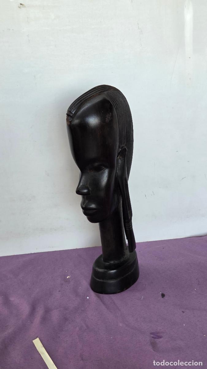 Vintage: busto africana madera noble