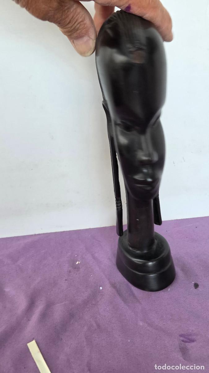 Vintage: busto africana madera noble - Foto 2