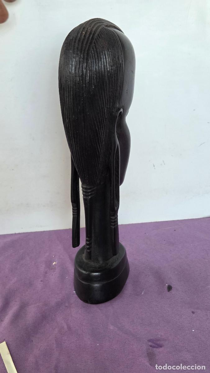 Vintage: busto africana madera noble - Foto 5