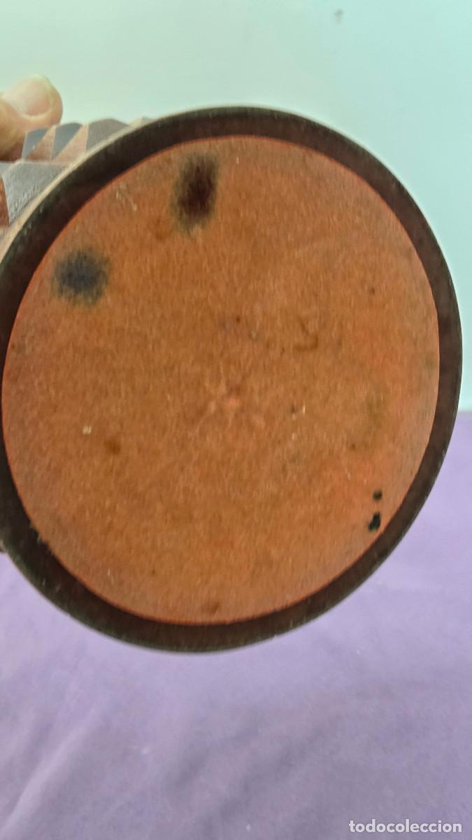 Vintage: tarro africano grande de madera - Foto 4