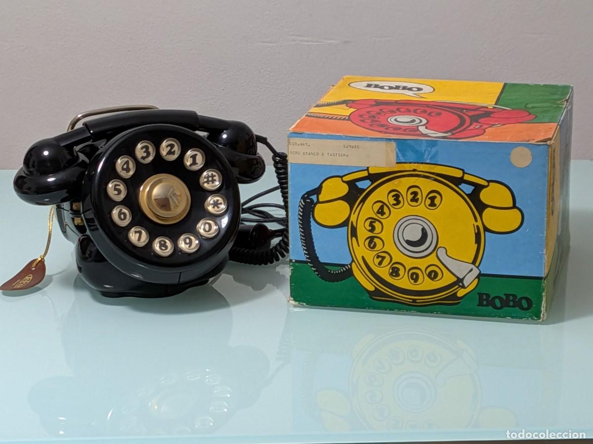 Vintage: Telefono Vintage BOBO TELCER Sergio Todeschini Nero - FULL SET Scatola e Garanzia Anni 70/80