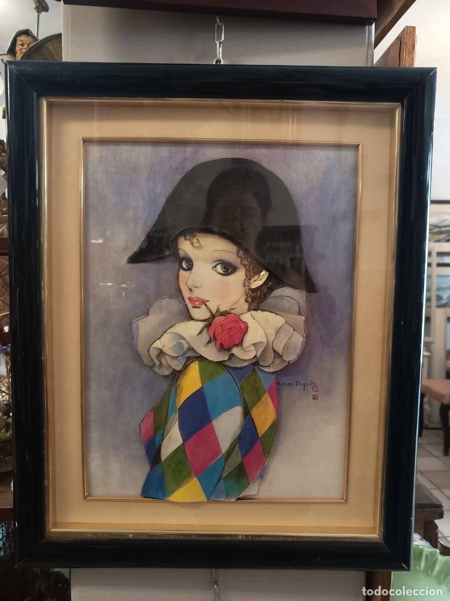 Vintage: Cuadro Arlequin -Mira Fujita