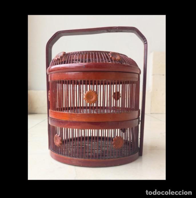 Vintage: Canasta oriental vintage de bamb&uacute; - Foto 3
