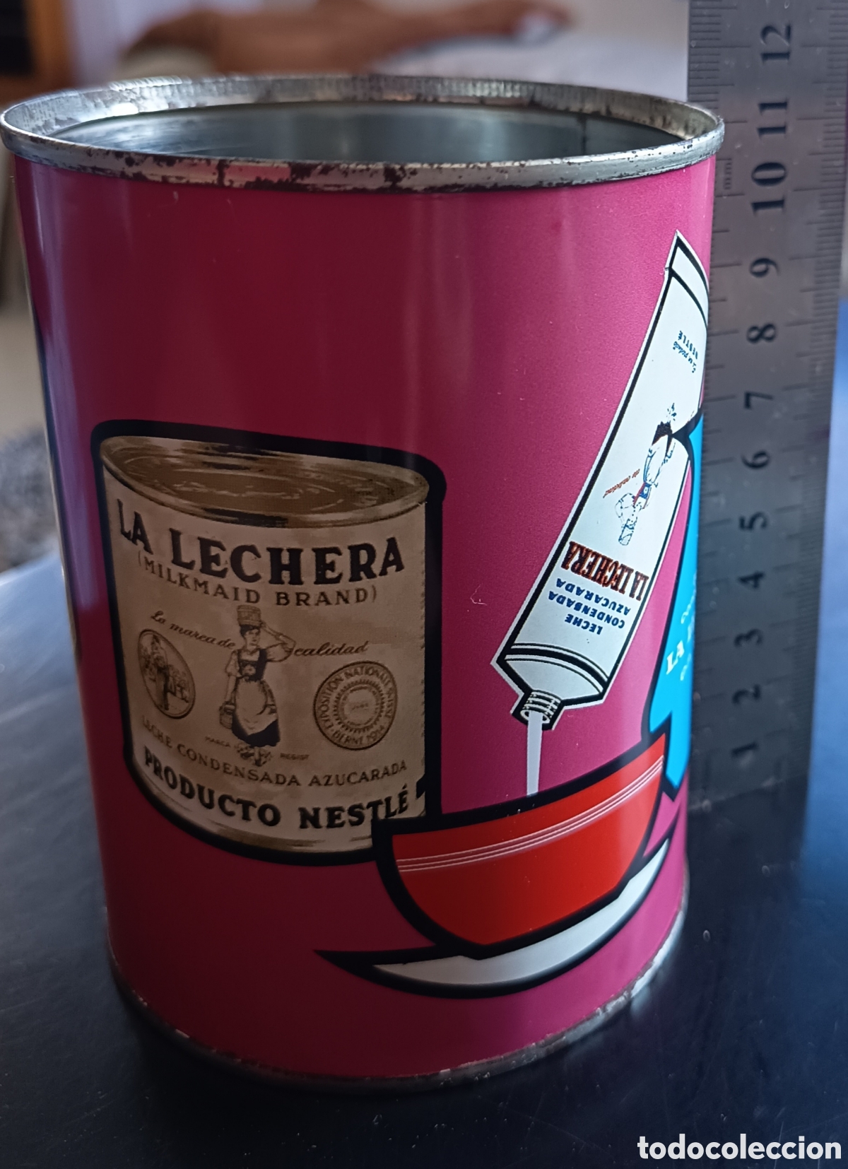Vintage: Lata Met&aacute;lica LA LECHERA / NESTL&Eacute; &rdquo;La Combinaci&oacute;n Perfecta&rdquo; 2017 Retro + Tapa