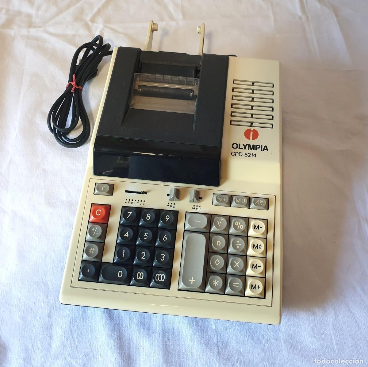 Vintage: Calculadora electr&oacute;nica de sobremesa Olympia CPD 5214, modelo vintage de los a&ntilde;os 70