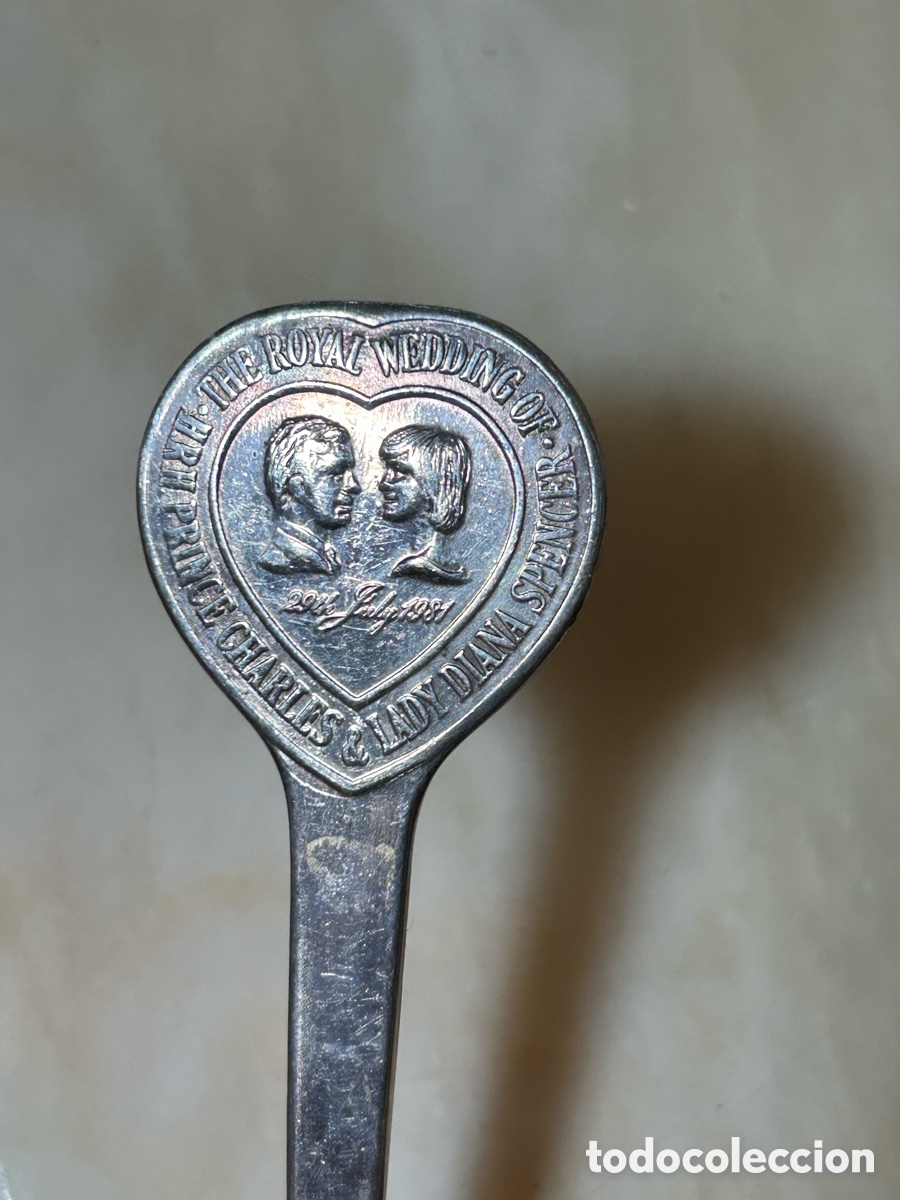 Vintage: Cucharada conmemorativa de boda Resl Diana y Charles Inglaterra 1981.